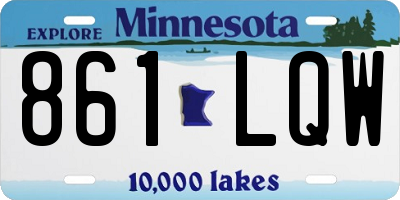 MN license plate 861LQW