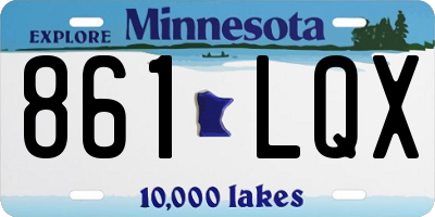 MN license plate 861LQX