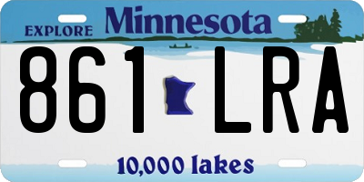 MN license plate 861LRA