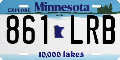 MN license plate 861LRB