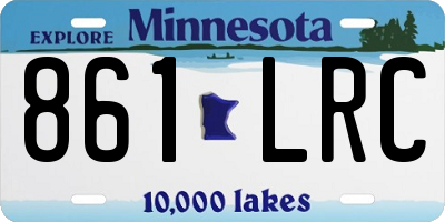 MN license plate 861LRC