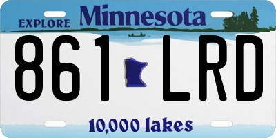 MN license plate 861LRD