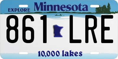 MN license plate 861LRE