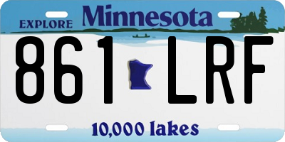 MN license plate 861LRF