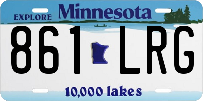 MN license plate 861LRG