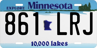 MN license plate 861LRJ