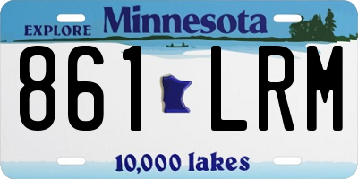 MN license plate 861LRM