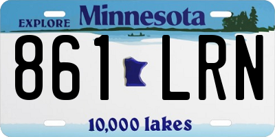 MN license plate 861LRN