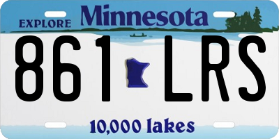 MN license plate 861LRS