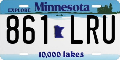 MN license plate 861LRU