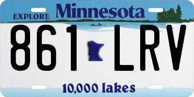 MN license plate 861LRV