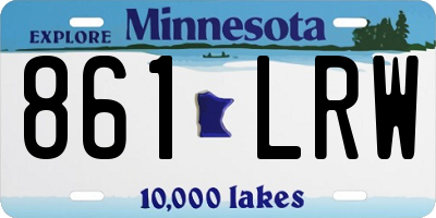 MN license plate 861LRW
