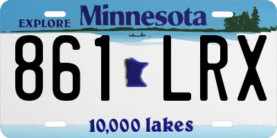 MN license plate 861LRX