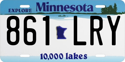 MN license plate 861LRY