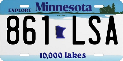 MN license plate 861LSA