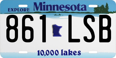 MN license plate 861LSB