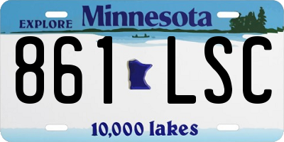 MN license plate 861LSC