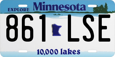 MN license plate 861LSE
