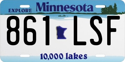MN license plate 861LSF