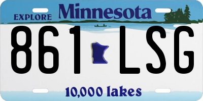 MN license plate 861LSG
