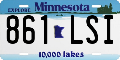 MN license plate 861LSI
