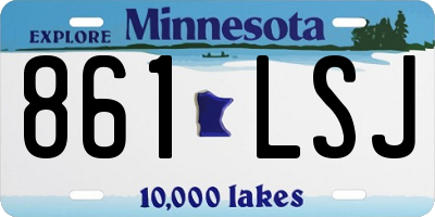 MN license plate 861LSJ