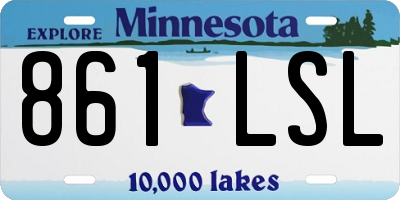 MN license plate 861LSL