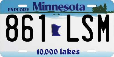 MN license plate 861LSM