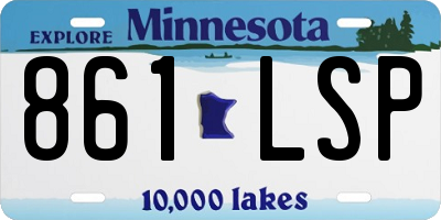 MN license plate 861LSP