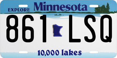 MN license plate 861LSQ