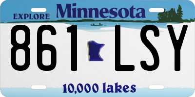 MN license plate 861LSY