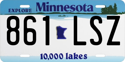 MN license plate 861LSZ