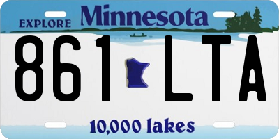 MN license plate 861LTA