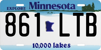 MN license plate 861LTB