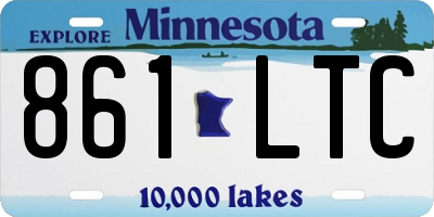 MN license plate 861LTC