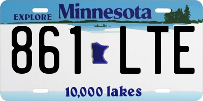 MN license plate 861LTE