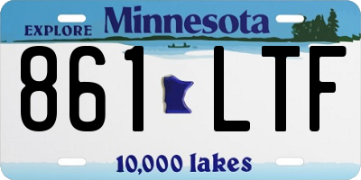MN license plate 861LTF
