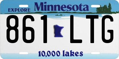 MN license plate 861LTG