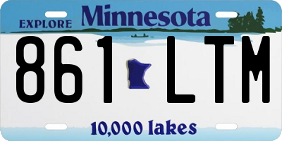 MN license plate 861LTM