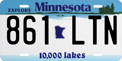 MN license plate 861LTN