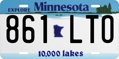 MN license plate 861LTO