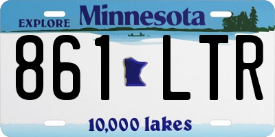 MN license plate 861LTR
