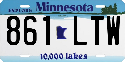 MN license plate 861LTW