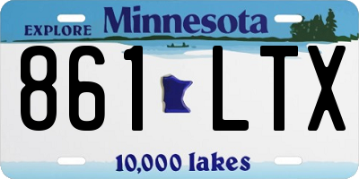 MN license plate 861LTX