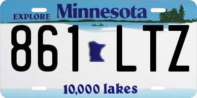 MN license plate 861LTZ
