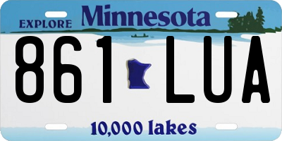 MN license plate 861LUA