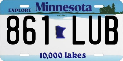MN license plate 861LUB