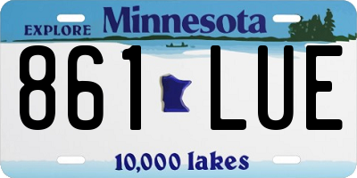 MN license plate 861LUE