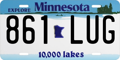 MN license plate 861LUG