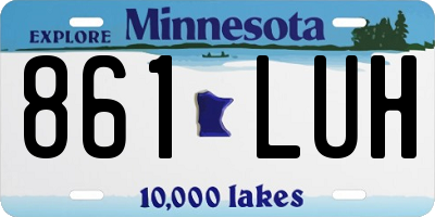 MN license plate 861LUH